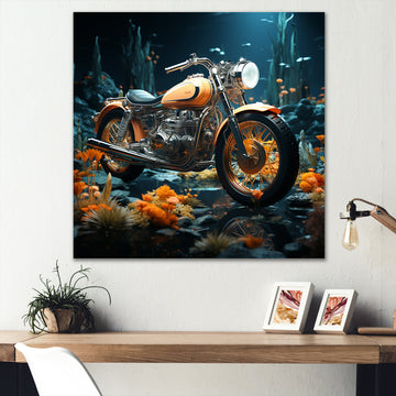 Rustic Motorcycle Bike Memory - Motorcycle Canvas Wall Art